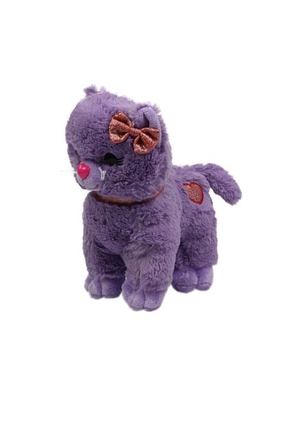 Vardem Jh12209 3 Sevimli Oyuncak Pelus Kedi Buyuk Boy Lila Renk Trendyol