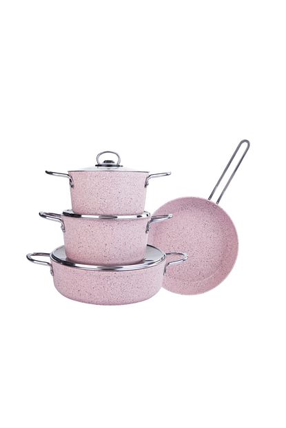 cookplus biogranit alfa pink 7 parca tencere seti fiyati yorumlari trendyol
