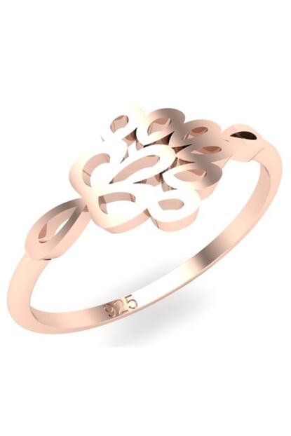 Kodd Silver Kodd 925 Ayar Gumus Tassiz Salkim Desenli Bayan Yuzuk Trendyol
