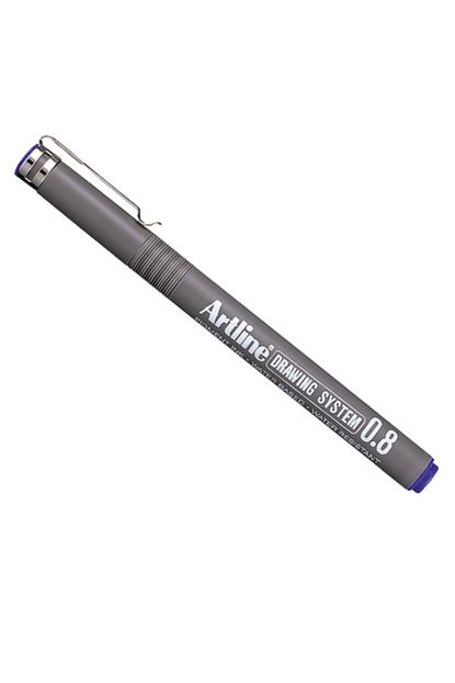 artline cizim kalemi 0 8 mm mavi ek238