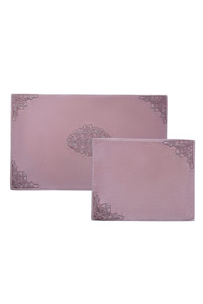 karaca home bianca pudra 2 parca dantelli banyo paspasi 60x100 cm 50x60 cm fiyati yorumlari trendyol