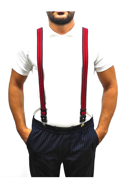 Zekton Unisex Kirmizi Hakiki Deri Pantolon Askisi Trendyol