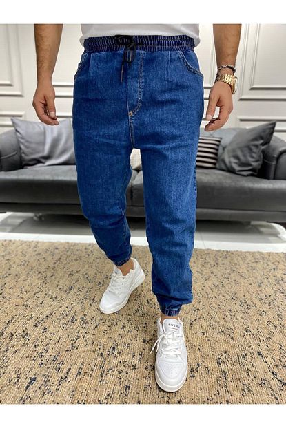 Rayz Erkek Koyu Mavi Jogger Boyfriend Jean Trendyol
