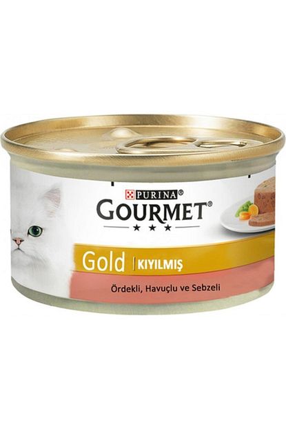 Purina Gourmet Gold Kiyilmis Ordek Havuc Ispanak Yas Kedi Konservesi 85 Gr X 24 Adet Trendyol