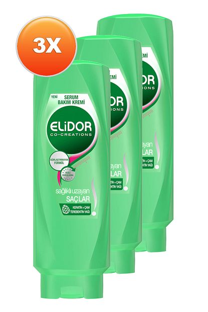 elidor saglikli uzayan saclar sac bakim kremi 500 ml uclu paket fiyati yorumlari trendyol