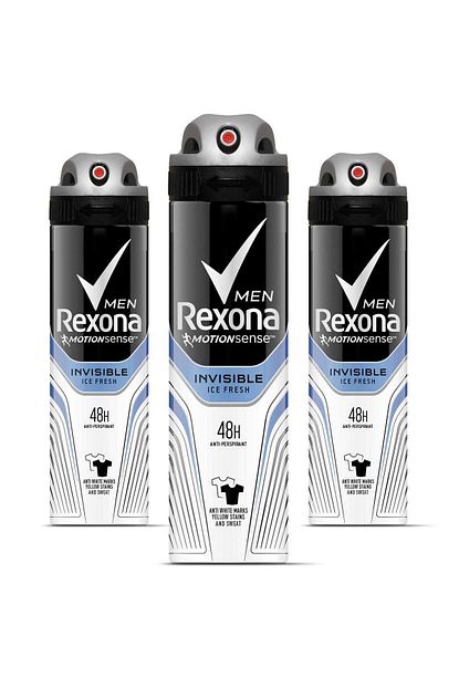 Rexona Erkek Deodorant Sprey Invisible Ice Fresh 150 Ml X 3 Adet Trendyol