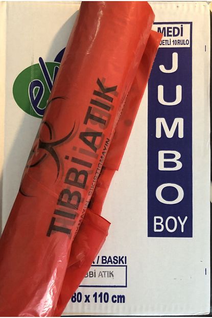 Ekocev Tibbi Atik Jumbo Boy Cop Poseti 80x110 Cm 100ad Kirmizi Trendyol