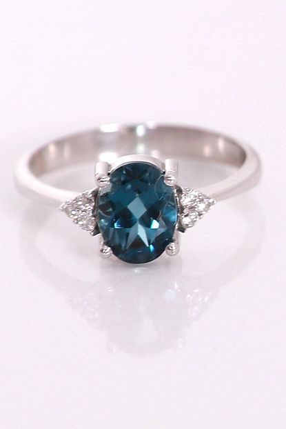 Cem Aykan Kuyumculuk Burnie London Blue Topaz Pirlanta Dogaltas Evlilik Teklif Yuzugu Ak1128 Trendyol