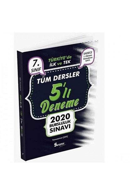 Seans Yayinlari Seans 7 Sinif 1 Donem Tum Dersler 5li Deneme Sinavi 2020 Bursluluk Sinavi Trendyol