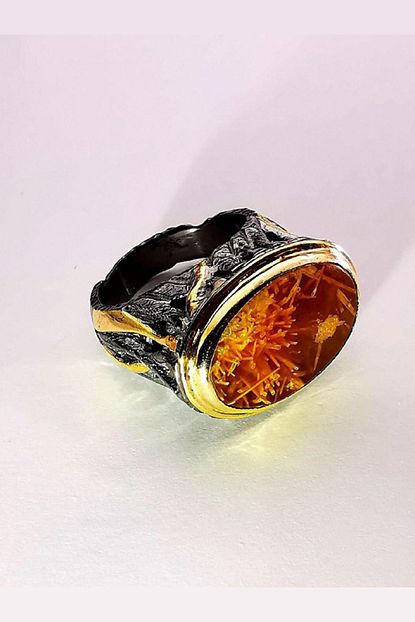 Agate Stone 100 Dogal Tasli Ozel Tasarim 925 Ayar Gumus Yuzuk Yosun Akik Tasi Trendyol