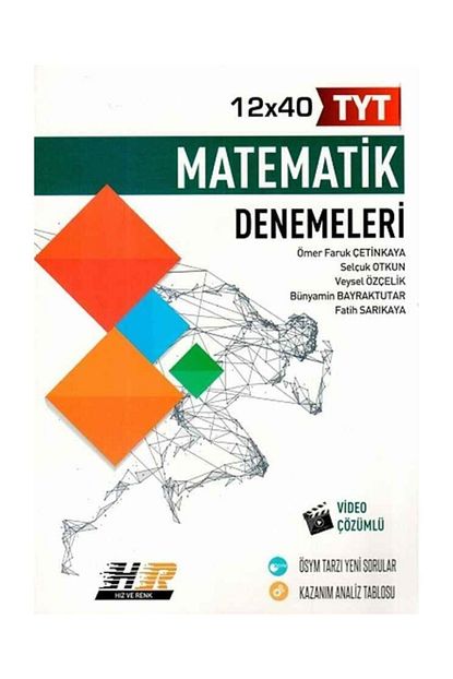 Hiz Ve Renk Yayinlari Hiz Ve Renk Tyt Matematik 12 X 40 Denemeleri Trendyol