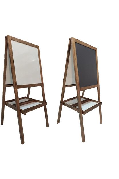 hititahta cift tarafli ahsap ayakli yazi tahtasi 118x52 cm 4 yuzlu fiyati yorumlari trendyol