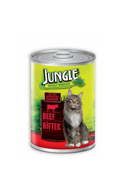 Jungle Kedi Konservesi Biftekli Mama 415gr X 24 Adet Trendyol