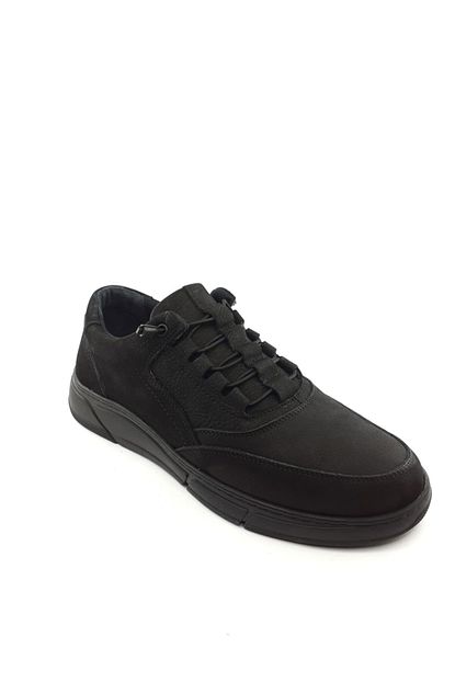 Shoes Store M03 Isber Erkek Siyah Hakiki Deri Kaucuk Taban Lastik Bagli Kislik Ayakkabi Trendyol