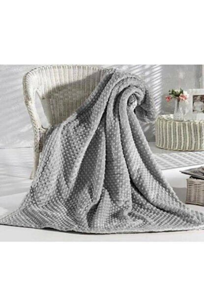 Merinos Pearl Tomurcuk Battaniye Gri Cift Kisilik Trendyol