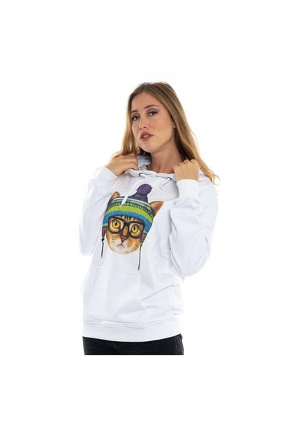 Bebebebek Kadin Sapkali Kedi Kapsonlu Sweatshirt Trendyol