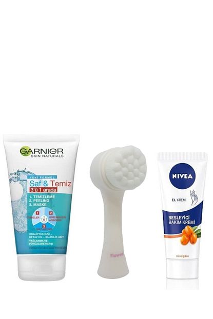 garnier skin naturals 3u1 arada 150ml nivea el kremi 75 ml flweel yuz temizleme fircasi fiyati yorumlari trendyol