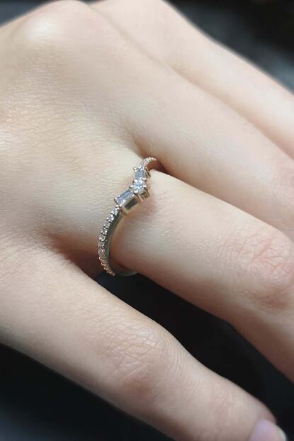 Amor Pirlanta Kadin Rose Gold Amor 0 21 Karat Pirlanta Baget Yuzuk Trendyol