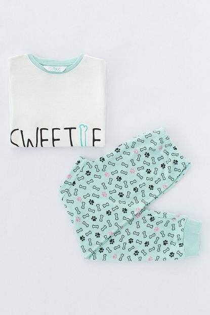 Penti Kiz Cocuk Yesil Termal 2li Pijama Takimi Trendyol