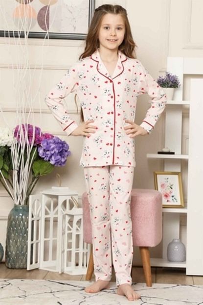 Alimer Kiz Cocuk Pijama Takimi Onden Dugmeli Trendyol
