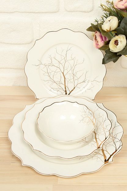 incili home pink more tree 24 parca yemek takimi fiyati yorumlari trendyol