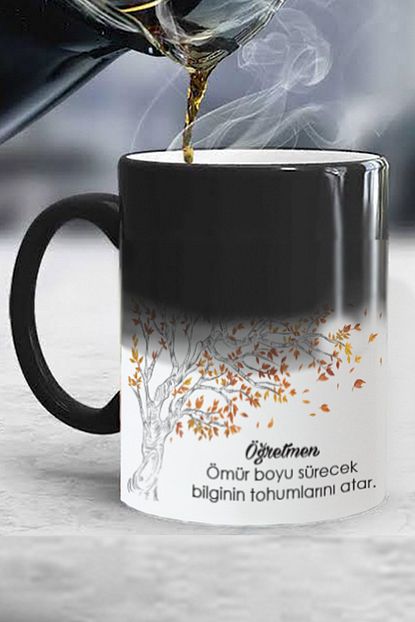 hediyerengi renk degistiren sihirli kupa bardak agac ogretmen fiyati yorumlari trendyol