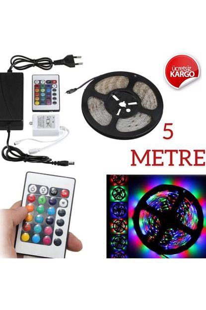 Coral Beauty Renkli Serit Led Kendinden Trafolu Renk Degistiren Kumandali Rgb Animasyonlu Serit Led Trendyol