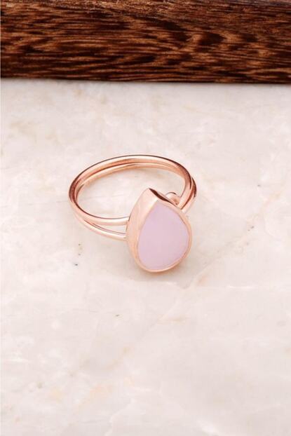 Sumer Telkari Kadin Pembe Quartz Tasli Rose Gumus Yuzuk 2851 Trendyol