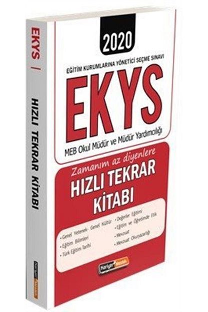 Kariyer Meslek Yayincilik 2020 Meb Ekys Okul Mudur Ve Mudur Yardimciligi Zamanim Az Diyenlere Hizli Tekrar Kitabi Trendyol