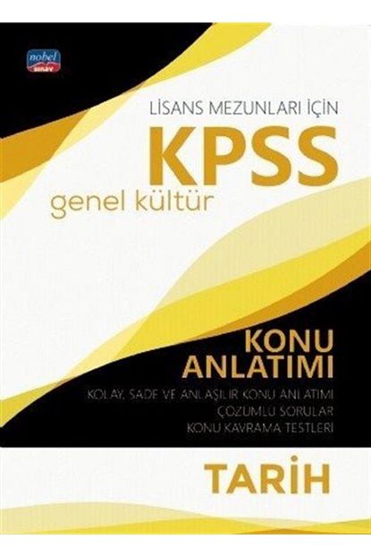 Nobel Sinav Yayinlari Kpss Genel Kultur Tarih Konu Anlatimi Trendyol