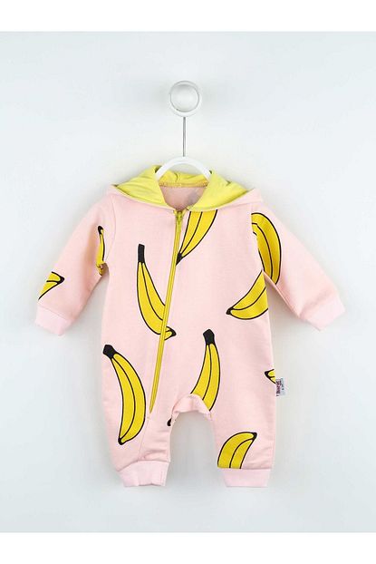 modakids kiz bebek pembe muz desenli kapusonlu tulum fiyati yorumlari trendyol