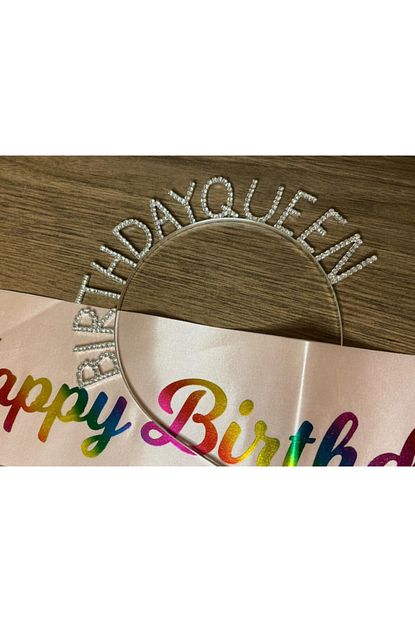 happy birthday dogum gunu tac kusak seti