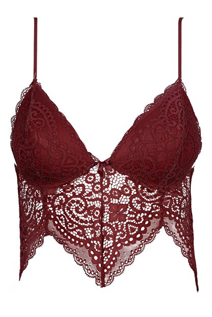 Luis Polo Kadin Wine Dantelli Dolgusuz Bralet Sutyen J07 Fiyati Yorumlari Trendyol