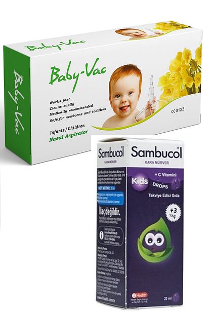 Baby Vac Burun Aspiratoru Ve Sambucol Kids Kara Murver Ozutu Drops Takviye Edici Gida 20 Ml Trendyol