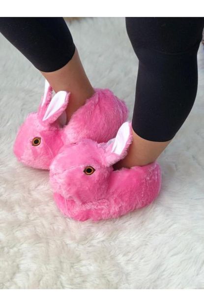 Bold Boutique Pembe Tavsanli Kadin Panduf Hayvan Figurlu Ev Ayakkabisi Trendyol