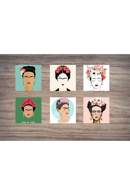 Hediyeniburadabul Frida Kahlo 6 Li Bardak Altligi Fiyati Yorumlari Trendyol