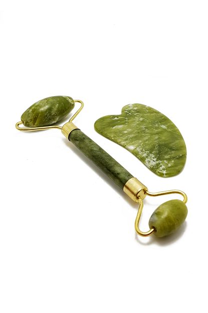 Chavin Jade Yesim Tasi Yuz Cilt Masaj Bakim Aleti Roller Guasha Cin235 Trendyol