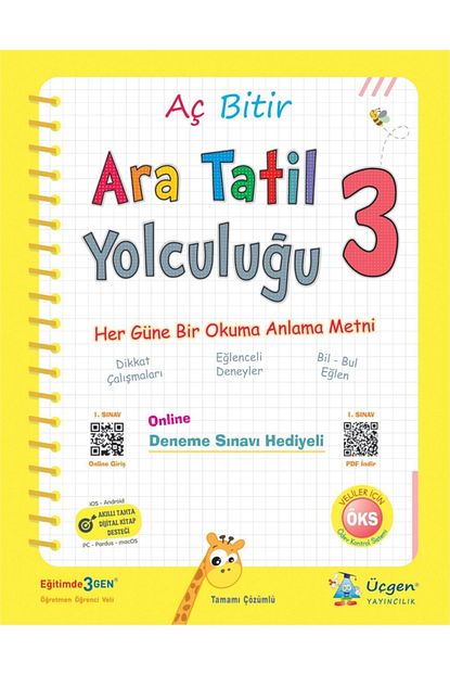 Ucgen Yayincilik 3 Sinif Ara Tatil Yolculugu Kasim 2020 Trendyol