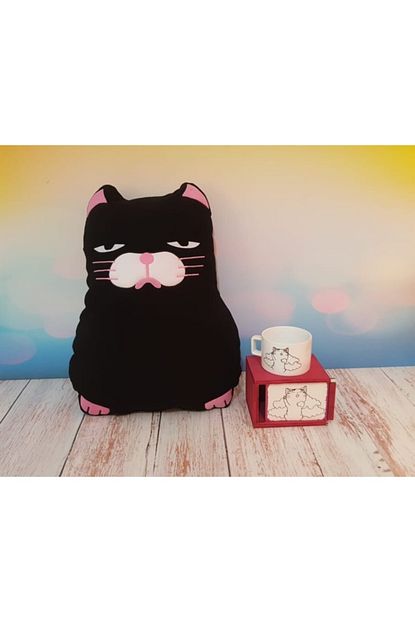 uyguna moda kedi yastik ve kedili kupa hediye seti fiyati yorumlari trendyol
