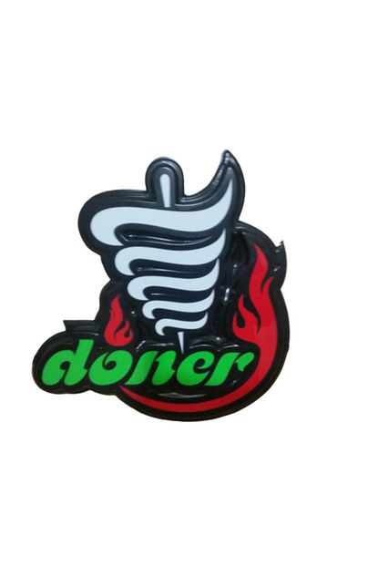 Termoform Isikli Tabela Doner Led Tabela 45x46 Cm Kumandali 16 Renk Trendyol