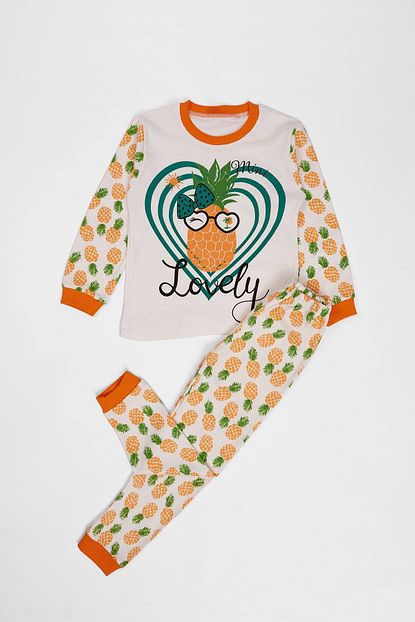 Zepkids Kiz Cocuk Pijama Takimi Ananas Baskili 4 6 Yas Trendyol