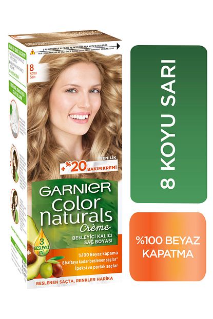 Garnier Color Naturals Sac Boyasi No 8 Koyu Sari Fiyati Yorumlari Trendyol