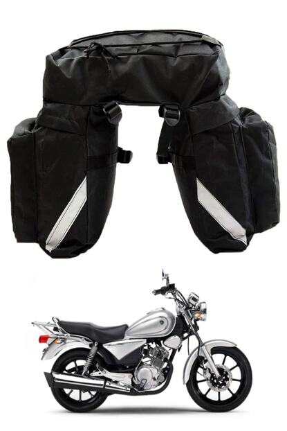 Okkored 45 Lt Universal Motosiklet Bisiklet Arka Heybe Canta 5 Gozlu Su Gecirmez Hyb38 Trendyol