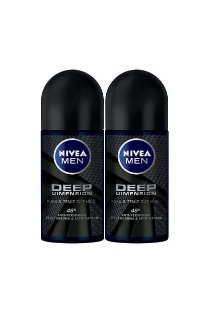 Nivea Men Deep Dimension Roll On Deodorant Erkek 50 Ml 2 Li Avantaj Paketi Trendyol