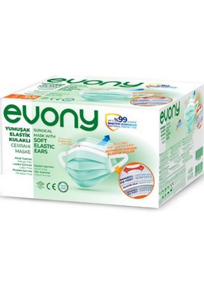 evony maske 3 katli lastikli yuz maskesi mentollu 100 lu fiyati yorumlari trendyol