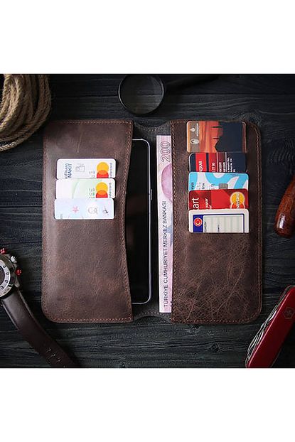 sony xperia 10 ii gercek deri kartlik cuzdan telefon kilifi