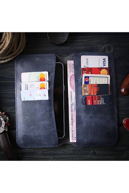 huawei p20 lite gercek deri kartlik cuzdan telefon kilifi