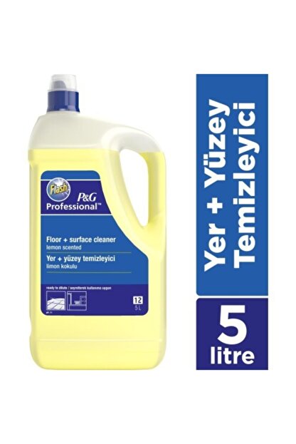 P G Yer Ve Yuzey Temizleyici Limonlu 5 Lt Konsantre Flash Professional Fiyati Yorumlari Trendyol