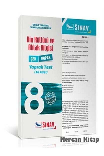 Sinav Yayinlari 8 Sinif Din Kulturu Ve Ahlak Bilgisi Cek Kopar Yaprak Test 24 Adet Trendyol