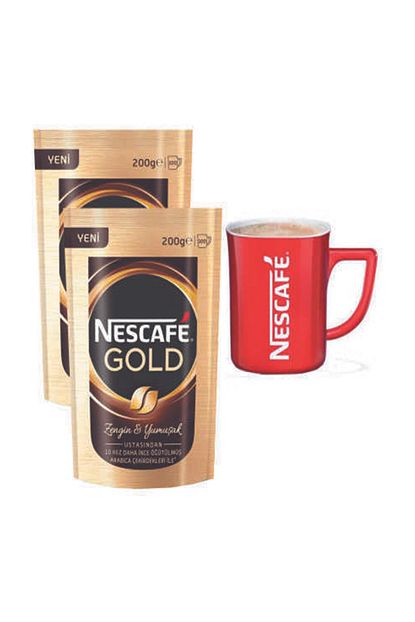 Nescafe 2 Adet Gold Eko Paket 200 Gr Bardak Hediyeli Trendyol